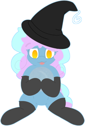 Size: 1437x2124 | Tagged: safe, artist:moonydusk, oc, oc only, oc:astral knight, pony, clothes, female, hat, mare, simple background, socks, solo, tongue out, transparent background, witch hat