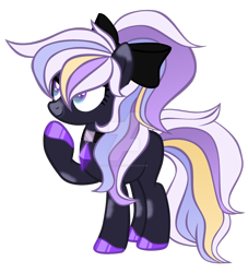 Size: 1280x1408 | Tagged: safe, artist:magicdarkart, oc, earth pony, pony, bow, deviantart watermark, female, hair bow, mare, obtrusive watermark, simple background, solo, transparent background, watermark