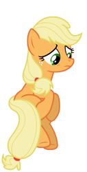 Size: 4448x8722 | Tagged: safe, artist:estories, derpibooru import, applejack, earth pony, pony, absurd resolution, hatless, missing accessory, simple background, solo, transparent background, vector