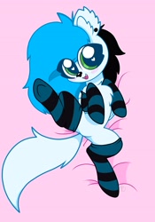 Size: 2866x4096 | Tagged: safe, artist:kittyrosie, oc, oc only, oc:icefluff, pony, wolf pony, adorasexy, big eyes, clothes, cute, fluffy, heart eyes, paws, sexy, socks, solo, striped socks, wingding eyes