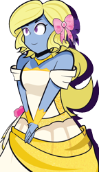 Size: 416x724 | Tagged: safe, artist:princessfireshinee, oc, oc only, oc:azure/sapphire, equestria girls, clothes, crossdressing, dress, femboy, male, never doubt azureakasapphire's involvement, simple background, solo, transparent background, wedding dress