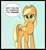 Size: 1200x1302 | Tagged: safe, alternate version, artist:owlnon, derpibooru import, applejack, earth pony, pony, /mlp/, cute, dialogue, dissonant caption, female, implied straight, insult, jackabetes, mare, raised hoof, simple background, solo, text, vulgar