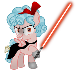 Size: 1192x1091 | Tagged: safe, artist:jawsandgumballfan24, artist:jhayarr23, edit, cozy glow, pegasus, pony, dark side, evil, lightsaber, show accurate, simple background, sith, sith lord, solo, star wars, transparent background, weapon
