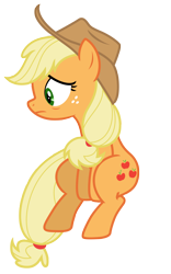 Size: 4836x7750 | Tagged: safe, artist:estories, derpibooru import, applejack, earth pony, pony, absurd resolution, hat, sad, simple background, solo, transparent background, vector