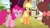 Size: 1280x720 | Tagged: safe, derpibooru import, screencap, applejack, pinkie pie, yona, earth pony, pony, she's all yak