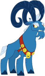 Size: 6146x10174 | Tagged: safe, artist:andoanimalia, discord, grogar, frenemies (episode), absurd resolution, cloven hooves, colored hooves, looking back, male, ram, simple background, solo, transparent background, vector
