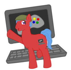 Size: 3036x3000 | Tagged: safe, artist:vcm1824, oc, oc only, earth pony, pony, hat, male, ponified, solo