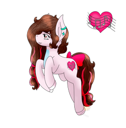 Size: 1750x1777 | Tagged: safe, artist:midnightfire1222, oc, oc:heart song, earth pony, pony, cutie mark, solo