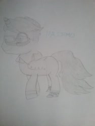 Size: 1944x2592 | Tagged: safe, artist:jaredking179, oc, oc only, oc:massimo, pony, unicorn, clothes, male, ponified, stallion, traditional art