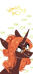 Size: 461x1025 | Tagged: safe, artist:weird--fish, oc, pony, unicorn, bust, glasses, solo