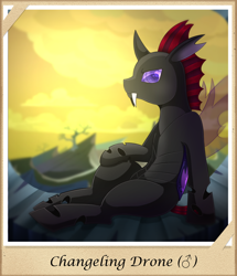 Size: 1000x1162 | Tagged: safe, artist:vavacung, pharynx, changeling, series:fantastic creatures of equestria, male