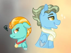 Size: 1024x768 | Tagged: safe, artist:kittystar614, lightning dust, wind rider, pegasus, pony, bust, crack shipping, father and child, father and daughter, female, headcanon, headcanon in the description, implied rainbowdust, male, medal, parent and child, shipping