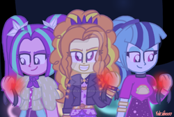 Size: 800x542 | Tagged: safe, artist:katevelasco, adagio dazzle, aria blaze, sonata dusk, better together, equestria girls, find the magic, deviantart watermark, obtrusive watermark, the dazzlings, watermark