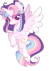 Size: 1280x1764 | Tagged: safe, artist:moon-rose-rosie, oc, oc only, oc:celestial moon, alicorn, pony, alicorn oc, female, magical lesbian spawn, mare, offspring, parent:rainbow dash, parent:twilight sparkle, parents:twidash, solo