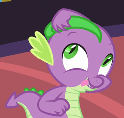 Size: 579x552 | Tagged: safe, screencap, spike, dragon, celestial advice, season 7, claws, cropped, male, solo