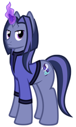 Size: 1800x3000 | Tagged: safe, artist:cyril_deroach, oc, oc:dream writer, unicorn, clothes, cutie mark, magic, male, shirt, show accurate, simple background, solo, stallion, transparent background