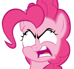 Size: 434x409 | Tagged: safe, derpibooru import, edit, pinkie pie, earth pony, pony, female, insanity, mare, open mouth, simple background, teeth, transparent background