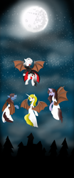 Size: 3880x9352 | Tagged: safe, artist:mr100dragon100, bat pony, pony, vampire, vampony, dracula, flying, looking up, mare in the moon, moon, night