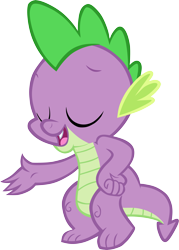 Size: 4265x5963 | Tagged: safe, artist:memnoch, spike, dragon, eyes closed, male, simple background, solo, transparent background, vector