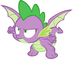 Size: 7493x6098 | Tagged: safe, artist:memnoch, spike, dragon, determined, male, narrowed eyes, simple background, solo, spread wings, transparent background, vector, winged spike, wings