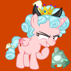 Size: 1000x1000 | Tagged: artist needed, safe, edit, editor:katya, cozy glow, alicorn, pony, the ending of the end, bell, cozycorn, evil, race swap, vector