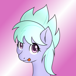 Size: 500x500 | Tagged: safe, artist:marikaefer, flitter, pony, alternate hairstyle, ask flitter and cloudchaser, bust, mane swap, portrait, solo