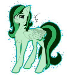 Size: 909x984 | Tagged: safe, artist:fullmoondagger, oc, oc only, oc:eden shallowleaf, pegasus, pony, simple background, smiling, solo, transparent background, wings