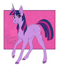 Size: 1273x1440 | Tagged: safe, artist:fullmoondagger, twilight sparkle, unicorn twilight, pony, unicorn, female, hoers, mare, solo