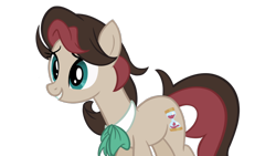 Size: 1280x720 | Tagged: safe, artist:herfaithfulstudent, oc, oc:corellia, earth pony, pony, bowtie, female, offspring, parent:doctor whooves, parent:roseluck, parents:doctorrose, simple background, solo, transparent background, vector