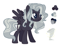 Size: 1024x779 | Tagged: safe, artist:blue-versper, oc, oc:night thunder, pegasus, pony, female, mare, offspring, parent:rainbow dash, parent:soarin', parents:soarindash, simple background, solo, transparent background