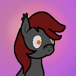 Size: 786x786 | Tagged: safe, artist:seventhseraph, oc, oc:night aria, pony, bust, pixelated, portrait, solo