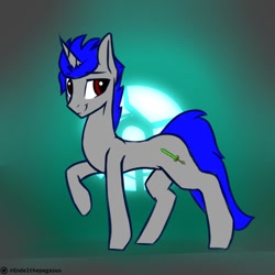 Size: 1000x1000 | Tagged: safe, artist:endelthepegasus, oc, oc only, oc:enigan, pony, unicorn, male, smiling, solo