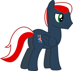 Size: 1024x1002 | Tagged: safe, artist:jeremeymcdude, oc, oc:arik, pegasus, pony, coat of arms, german, male, simple background, solo, transparent background, vector