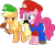 Size: 2200x1783 | Tagged: safe, artist:anime-equestria, derpibooru import, applejack, pinkie pie, earth pony, pony, annoyed, cap, clothes, costume, crossover, duo, facial hair, female, hat, luigi, luigi's hat, luijack, male, mario, mario & luigi, mario and luigi, mario's hat, mariopie, moustache, nintendo, overalls, plumber, plunger, shirt, shoes, simple background, straight, super mario bros., transparent background, undershirt, vector