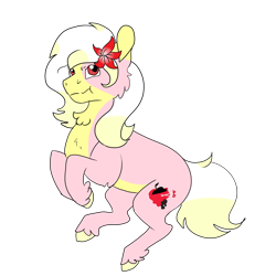 Size: 2000x2000 | Tagged: safe, artist:euspuche, oc, oc:carmen garcía, earth pony, pony, flower, flower in hair, looking at you, simple background, transparent background