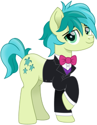 Size: 1166x1500 | Tagged: safe, artist:cloudyglow, sandbar, earth pony, pony, season 9, spoiler:s09, bowtie, clothes, cutie mark, formal wear, handsome, male, simple background, solo, stallion, suit, transparent background, vector