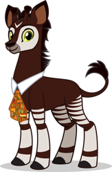 Size: 723x1106 | Tagged: safe, artist:mlp-trailgrazer, oc, oc only, okapi, pony, solo