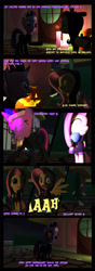 Size: 1380x3920 | Tagged: safe, artist:bastbrushie, fluttershy, twilight sparkle, pegasus, pony, 3d, cybernetic eyes, french, gmod, heterochromia, history, text, translated in the comments