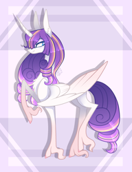 Size: 2029x2641 | Tagged: safe, artist:sugaryicecreammlp, oc, oc only, alicorn, pony, alicorn oc, chest fluff, female, high res, magical lesbian spawn, mare, offspring, parent:rarity, parent:twilight sparkle, parents:rarilight, solo, unshorn fetlocks