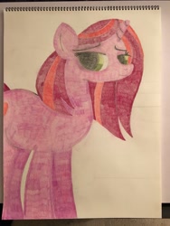 Size: 3024x4032 | Tagged: safe, clear sky, pony, unicorn, common ground, colored pencil drawing, solo, traditional art