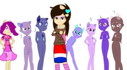 Size: 1202x665 | Tagged: safe, artist:abbythegamer, artist:pupkinbases, oc, oc only, equestria girls, base used, ponied up