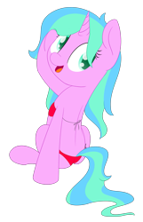 Size: 1483x2301 | Tagged: safe, artist:ether-star, oc, oc only, oc:ether star, pony, unicorn, clothes, female, mare, simple background, solo, swimsuit, transparent background