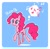 Size: 860x836 | Tagged: safe, artist:sparkle, derpibooru import, pinkie pie, earth pony, pony, blue background, cute, diapinkes, female, mare, music notes, pixiv, simple background, solo, thought bubble