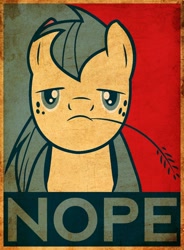 Size: 900x1224 | Tagged: safe, big macintosh, earth pony, pony, colored, food, hope poster, male, meme, nope, stallion, wheat