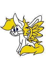 Size: 979x1509 | Tagged: safe, artist:treble clefé, oc, oc only, oc:gizmo gears, pony, 2020 community collab, blonde, blue eyes, derpibooru community collaboration, request, requested art, simple background, solo, transparent background