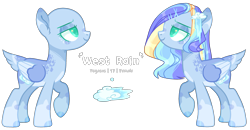 Size: 3099x1611 | Tagged: safe, artist:manella-art, oc, oc:west rain, pegasus, pony, bald, female, mare, offspring, parent:fleetfoot, parent:soarin', parents:soarinfoot, simple background, solo, transparent background