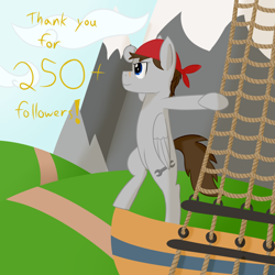 Size: 1280x1280 | Tagged: safe, artist:phoenixswift, oc, oc:fuselight, pegasus, pony, ask fuselight, male, milestone, ship, solo, stallion