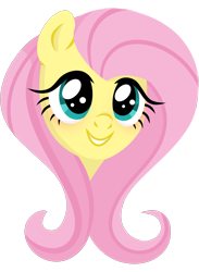 Size: 1100x1500 | Tagged: safe, artist:kabuvee, fluttershy, pegasus, pony, bust, cute, female, looking at you, mare, portrait, shyabetes, simple background, smiling, solo, transparent background