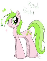 Size: 888x1150 | Tagged: safe, artist:didun850, red gala, earth pony, pony, apple family member, female, mare, simple background, smiling, solo, transparent background