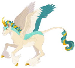 Size: 1464x1333 | Tagged: safe, artist:bijutsuyoukai, oc, oc only, oc:thunderstorm, hybrid, colored hooves, colored wings, colored wingtips, crack ship offspring, kirin hybrid, magical lesbian spawn, male, multicolored wings, offspring, parent:lightning dust, parent:rain shine, simple background, solo, transparent background, unshorn fetlocks, wings